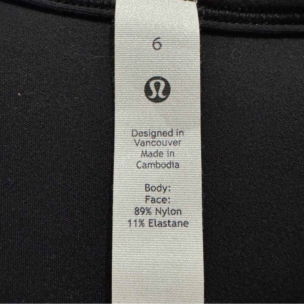 Lululemon Nulu Relaxed Fit Yoga Long Sleeve Black BLK Size 6 - Picture 5 of 6